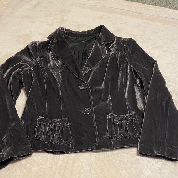 TRENDING Like New Nic & Zoe Velvet Blazer Jacket - Picture 1 of 7